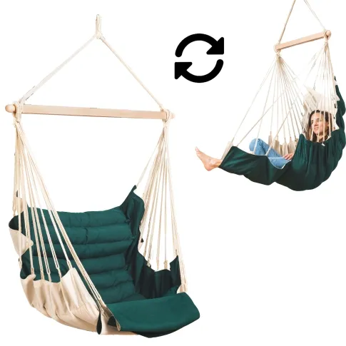 SoftChair Emerald FSC&trade; padded swinger green weatherproof by MacaMex MA-11503 color zielony