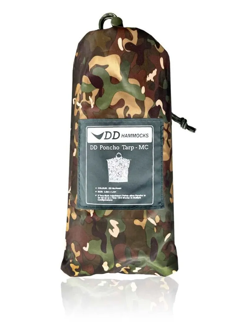 DD Tarp 3×3 – Bâche De Camping En Polyester 3000 Mm, 19 Points D’attache, 790 G, Pour Abri Extérieur Et Survie