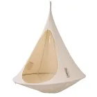 Single hanging chair natural white by Cacoon HI-SW001 color white
