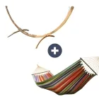 Hammock Set Siesta Grande Deluxe Caribe Costa Rica Set by MacaMex MA-90223 color bunt