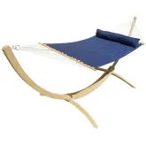 Siesta Grande California Hot Chocolate Hammock Set by MacaMex MA-90633 color blue