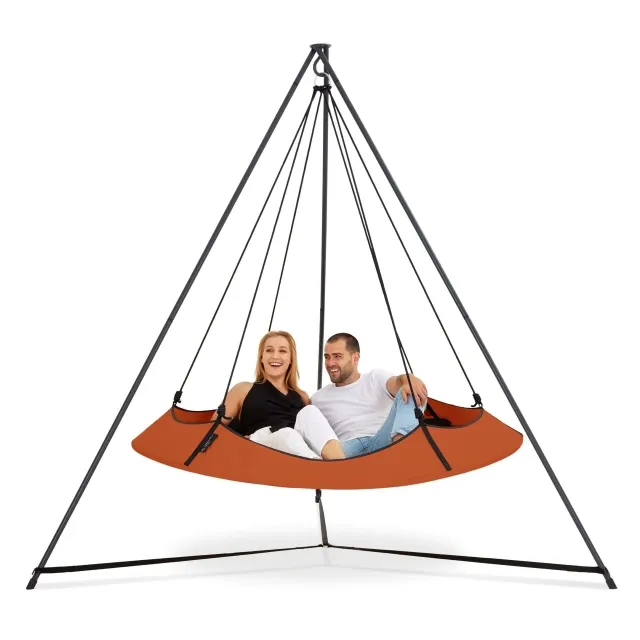 Terracotta Set - Terracotta Pod/Black Ropes + Black Stand by Hangout Pod TI-HAT18BKRT color röd
