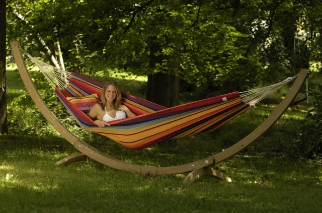Wooden Hammock Stand - Olymp Barbados rainbow combination by Amazonas AZ-4045300  AZ-1018160 color n/a