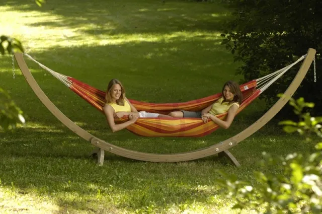 Wooden Hammock Stand - Olymp Barbados papaya combination by Amazonas AZ-4045300  AZ-1018200-OLD color n/a