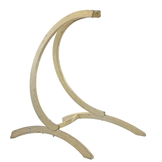 Supporto Per Amaca A Sedia Forma Di C – Con Cuscino, Telaio In Legno E Metallo, Carico Max 150 Kg, Per Interno/esterno