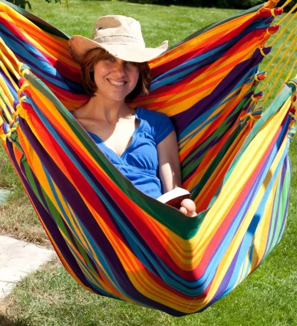 Hanging Chair Set Lazy creme stand+ Cayo Gigante paradiso MacaTex by MacaMex MA-91087 color multicolor