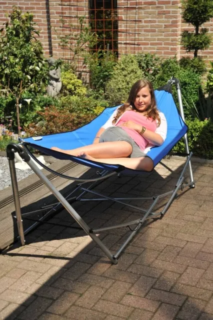 Foldable - Portable Hängematte mit Gestell by Tysco TY-40-0902 color azurro