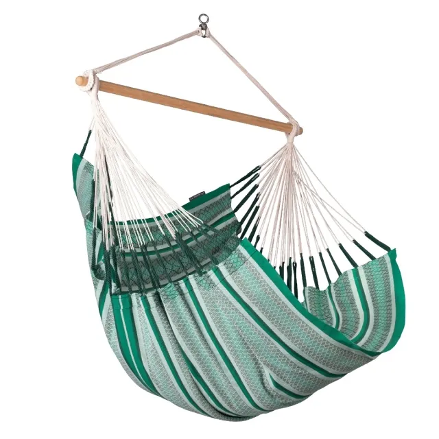 Habana Agave - Sedia sospesa Comfort in cotone biologico verde by LaSiesta LS-HAL18-X4 color green