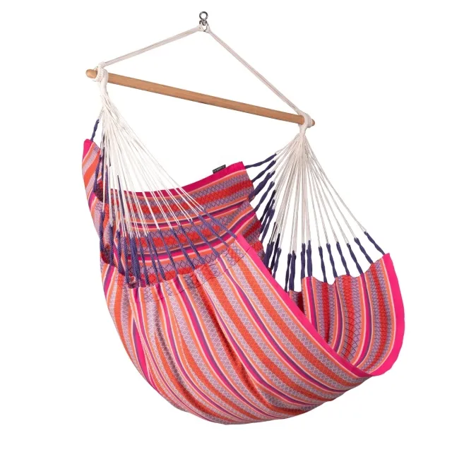 Habana Flamingo - Sedia sospesa Comfort in cotone organico rosa by LaSiesta LS-HAL18-X2 color pink