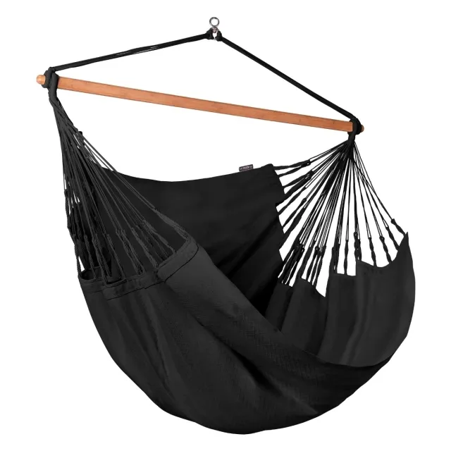 Habana Onyx - Black KingSize Swing Chair by LaSiesta LS-HAL21-X9 color musta