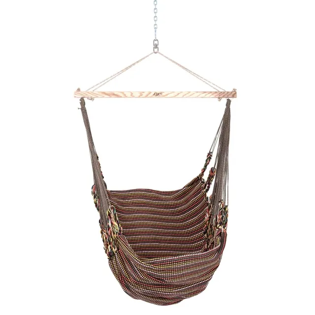 Chico Hammock Chair Weatherproof Synthetics Including Swivel, Carabiner And Chain Extra Mulitcoloured 14 by Chico CI-3214 color multicolor