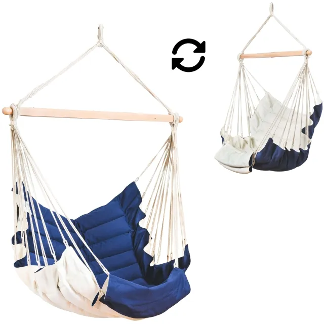 SoftChair Blue FSC™ sedia sospesa imbottita blu resistente alle intemperie by MacaMex MA-11504 color blue