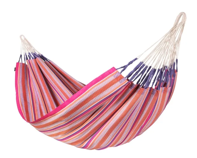 Modesta Flamingo - luonnonmukaisesta puuvillasta valmistettu king-size riippumatto, vaaleanpunainen by LaSiesta LS-MOH18-X2 color vaaleanpunainen
