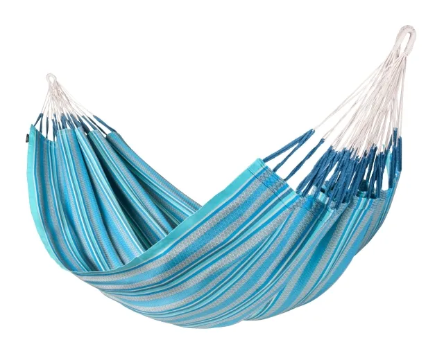 Modesta Azure - luonnonmukaisesta puuvillasta valmistettu king-size riippumatto, sininen by LaSiesta LS-MOH18-X3 color sininen