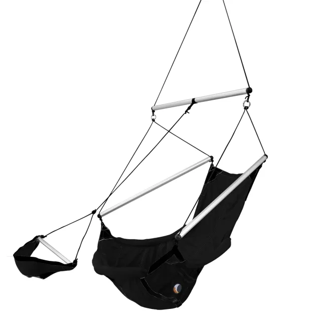 Moon Chair Silla colgante de seda de paracaídas uni negro by Ticket to the moon TM-TCM-07 color negro