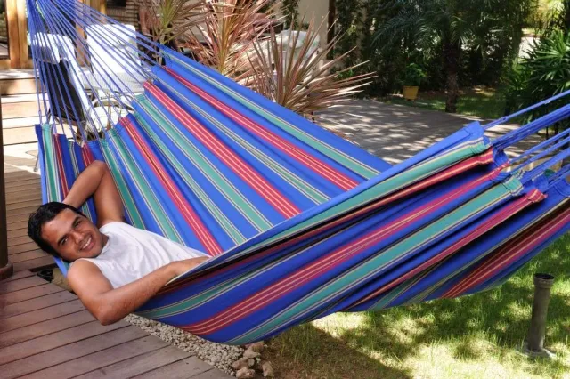 Natal blue red green striped by Jobek - Germany JO-24065-OLD color bleu