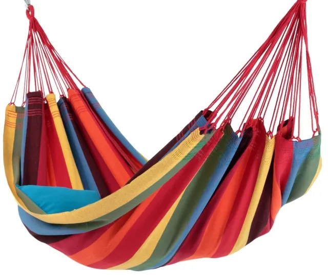 Brasil Comfort Premium Salvador Double Hammock Bavlna barevná by MacaMex MA-01087 color vícebarevný