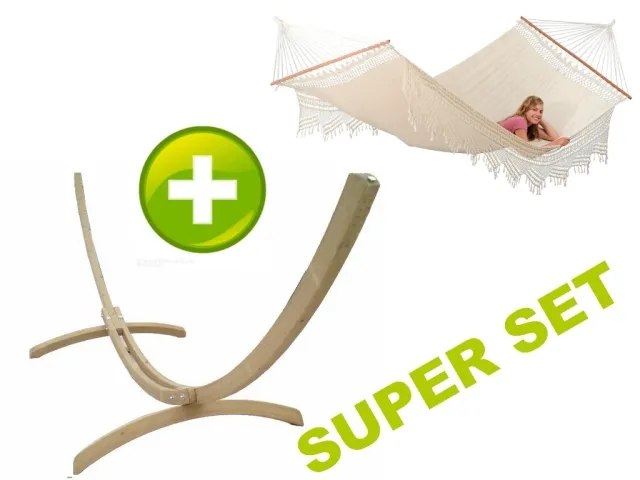 Hammock Stand Kasia combined with Palacio by Amazonas BNT813 AZ-1062100 color natur / beige