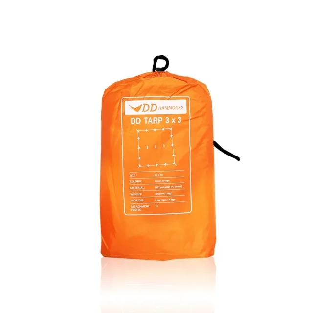 DD Tarp 3 x 3 metri Arancione tramonto by DD Hammocks DD-21400 color orange