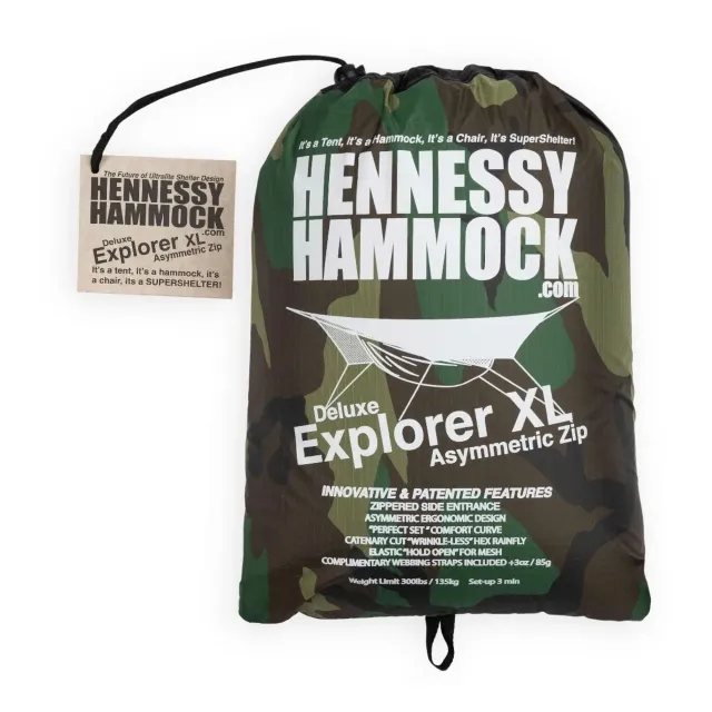 Explorer Deluxe Zip Woodland Xl by Hennessy Hammocks HH-M136 color camuflar