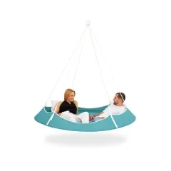 Łóżko wiszące Tipi Style aqua blue 1,8m, odporne na warunki atmosferyczne by Hangout Pod TI-HAB18WEAQ color turkus