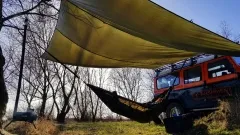 THERMO - Tarp™ 4 x 4 m oliwkowozielony by Bushmen BU-1THATARP4X4 color zielony