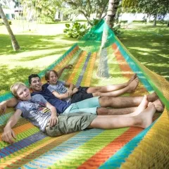 Mexican net hammock XL Jumbo multicolor Plus Edition by MacaMex MA-00250 color multicolor