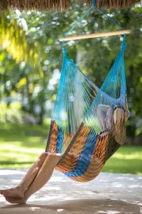 Sedia sospesa in rete messicana multicolore by MacaMex MA-10020 color multicolor