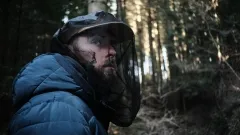 Mosquito net for head black