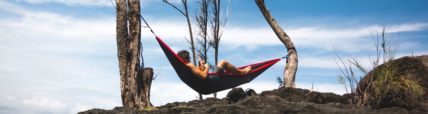 Hammock on lava ground