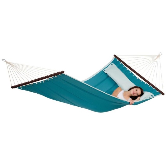 American Dream petrol - padded hammock with spreader bar by Amazonas AZ-1970001 color blue
