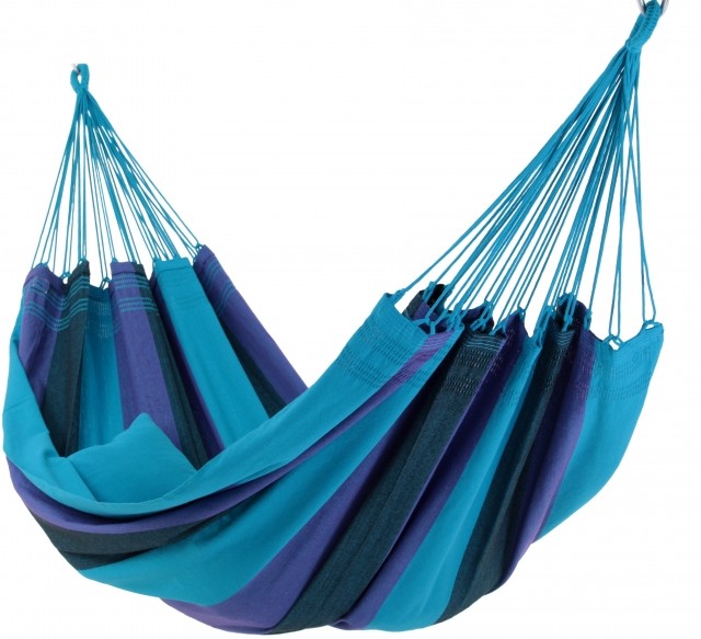 Brasil Comfort Premium Caribe - double hammock blue by MacaMex MA-01082 color blue