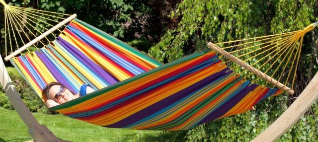 Caribe Grande Paradiso MacaTex - weatherproof double bar hammock multicolor by MacaMex MA-05207 color veelkleurig