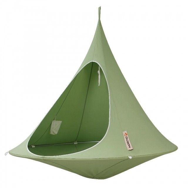 Double Hanging chair Cacoon leaf green by Cacoon HI-DG002 color green