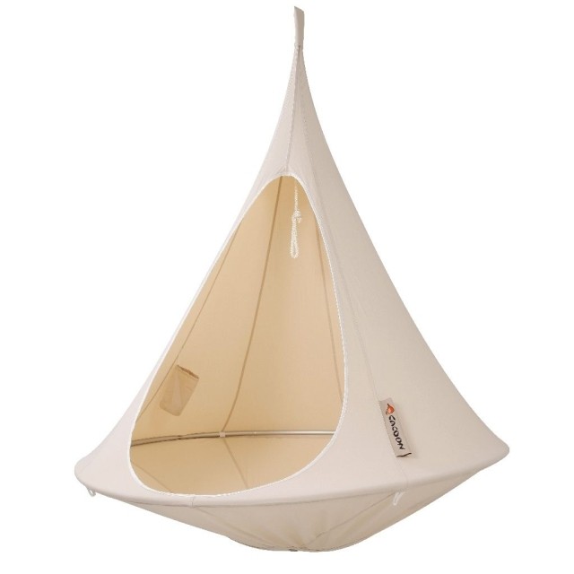 Single hanging chair natural white by Cacoon HI-SW001 color white