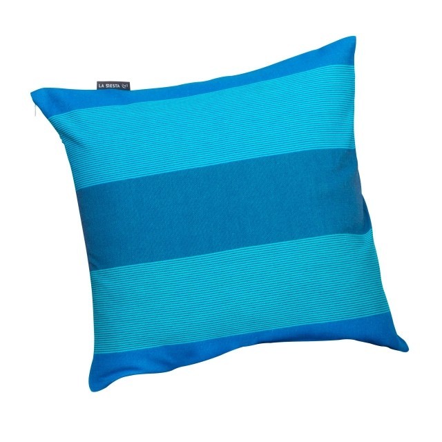 Cariño Lagoon - Organic Cotton Hammock Pillow Cover by LaSiesta LS-CAP5S-33 color blue