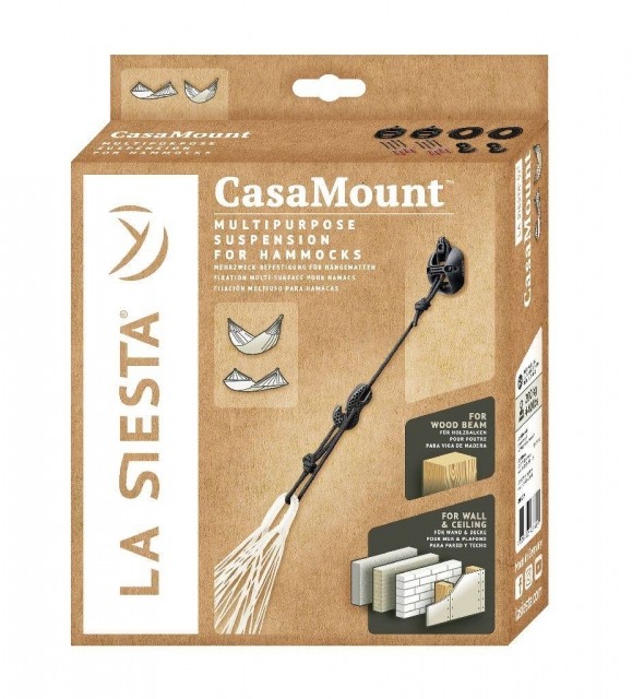 CasaMount Black - (Multipurpose) Suspension Set for Hammocks by La Siesta LS-CMF30-9 color black