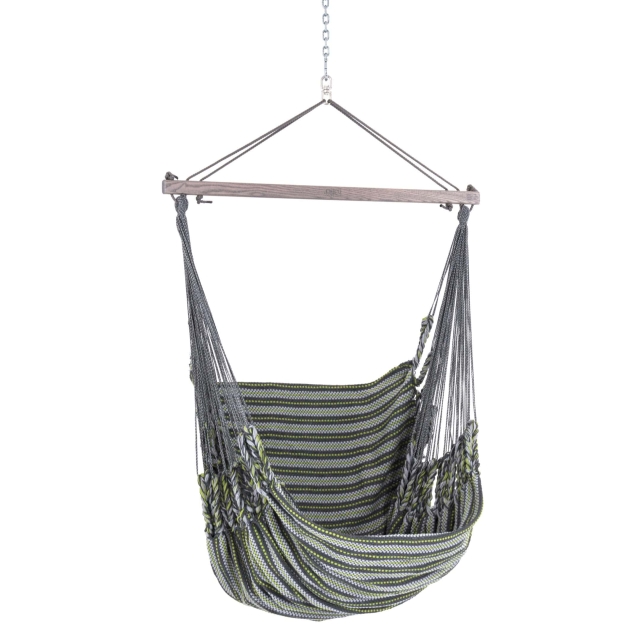 Chico Hammock Chair Cotton Including Swivel, Carabiner And Chain 82 Gray-Green by Chico CI-3182 color zöld