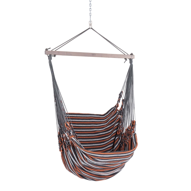Chico Hammock Chair Cotton Including Swivel, Carabiner And Chain 83 Gray-Orange by Chico CI-3183 color narancs