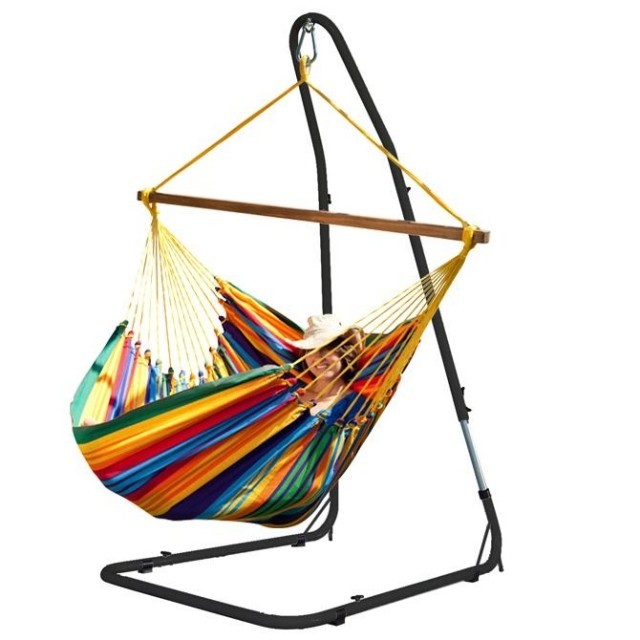 Juego de sillas colgantes Lazy antracita + Cayo Gigante paradiso MacaTex by MacaMex MA-91287 color multicolor