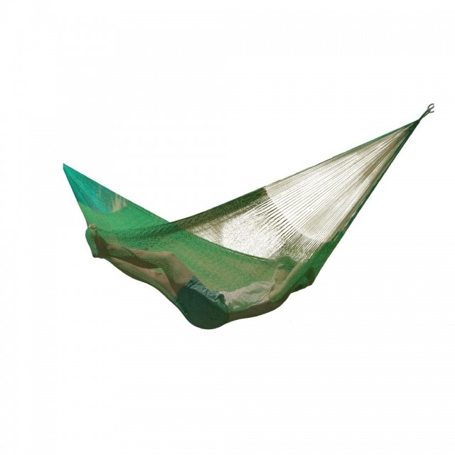 Mexican net hammock Double PLUS lightgreen by MacaMex MA-00323 color groen