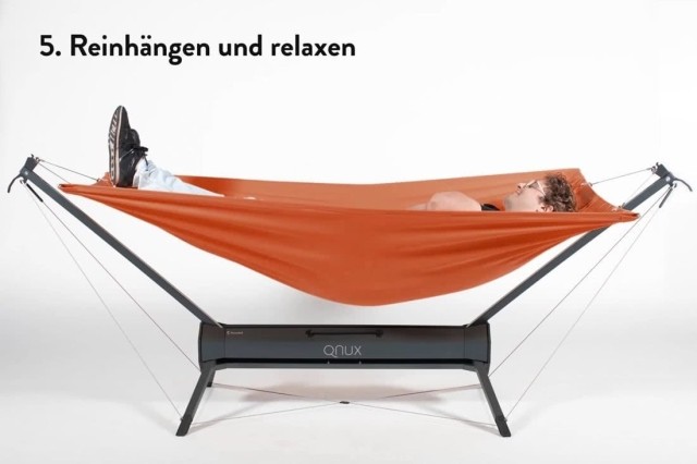 QNUX Travel hammock set foldable by QNUX QN-TRRED color kırmızı