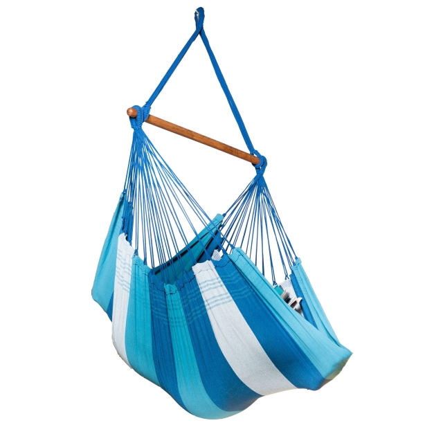 Relaxa Oceano hanging chair cotton blue by MacaMex MA-11406 color niebieski