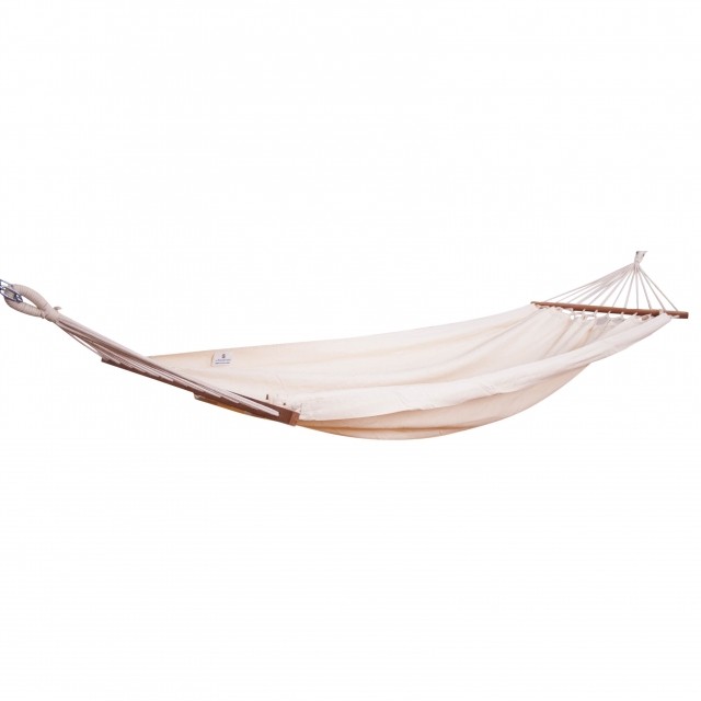 Natural white 340 - Single Spreader bar hammock (FSC™ certified) by Outfitters Essentials OE-02000340 color kırsal bölge / bej