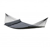 California black quilted double spreader bar hammock weatherproof (FSC™ certified) by MacaMex MA-25404 color black