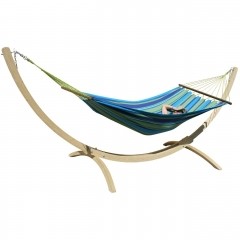 Hamac avec support Siesta Grande Caribe Dorada Set by MacaMex MA-90242 color multicouleur
