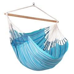 Habana Azure - Závěsné křeslo Kingsize z organické bavlny modré barvy by La Siesta LS-HAL21-X3 color modrý