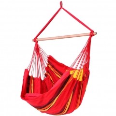 Relaxa Solar Fauteuil suspendu coton rouge by MacaMex MA-11404 color rouge
