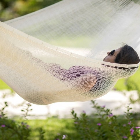 Mexican net hammock - Double natural plus by MacaMex MA-00320 color natur / beige