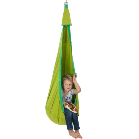 Juhu gräshoppa - hängande grotta för barn grön ekologisk bomull by 7c PL-110050405 color grön